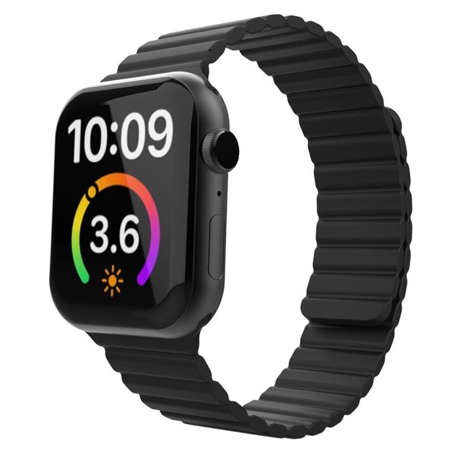 Smartwatch - Accessories - Lippa Apple Watch Magnetic Silicone Strap 38/40/41 - Black - LPAW086