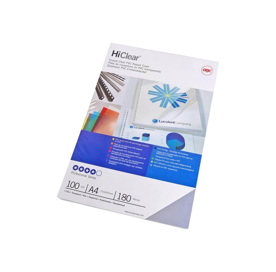 Druckerzubehör - Tinte & Toner - GBC HiClear - 100 pcs. - PVC binding cover - CF121880