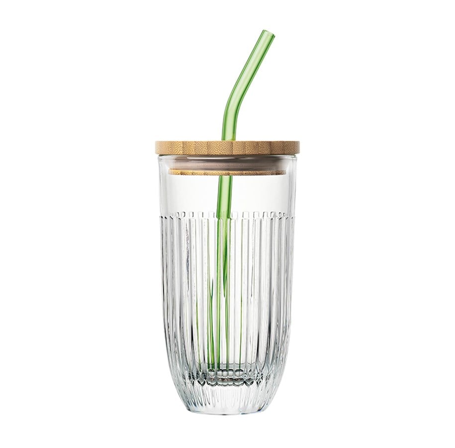 Tischgedeck - La Rochére Ouessant smoothie glass with lid and straw - 646501