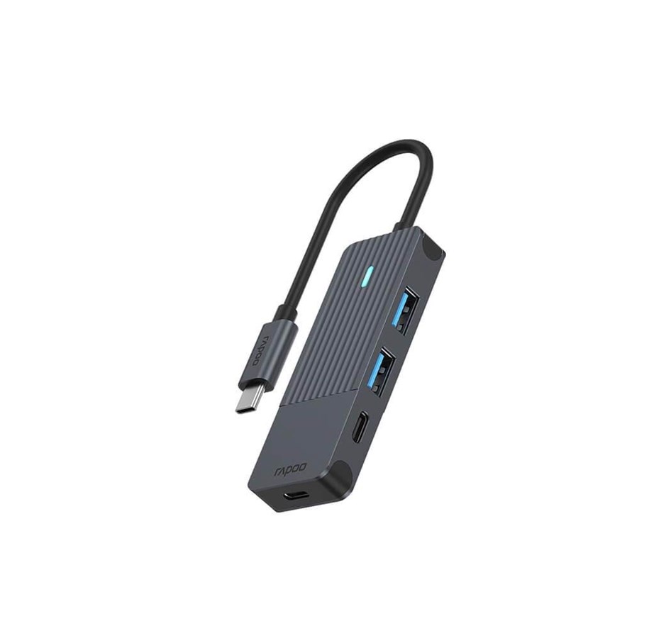 USB-Hubs - RAPOO UCH-4003 USB-C to USB-A & USB-C Hub USB-Hubs - 4 - Schwarz - 11418