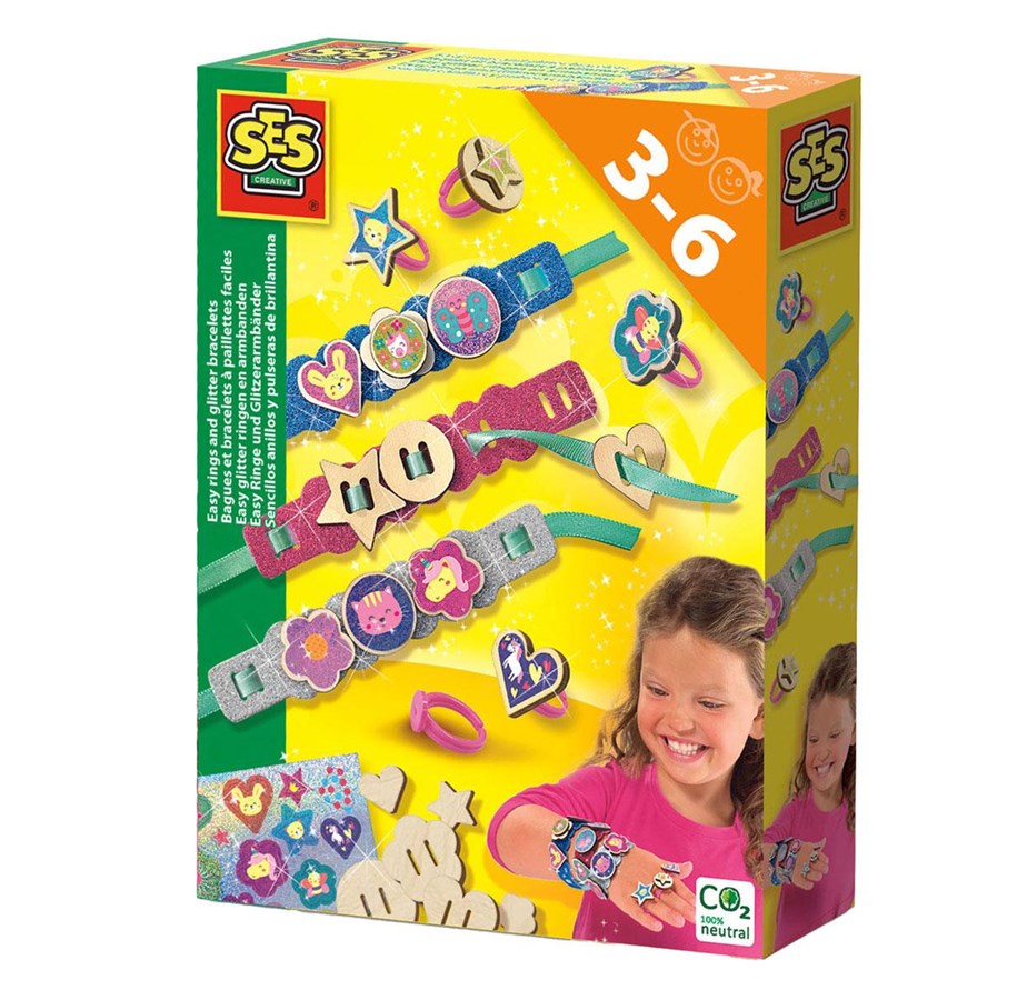 Kreativ-Spiele - SES Creative Easy Glitter Rings and Bracelets - 14028