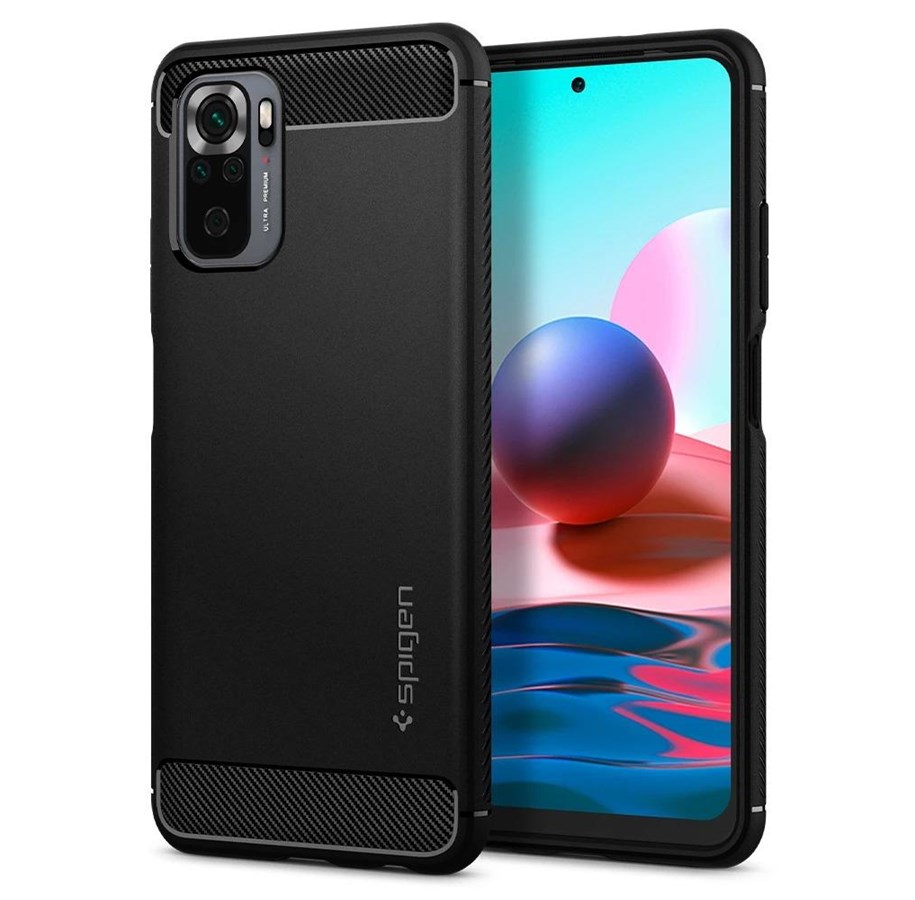 Handys - Cover & Cases - Spigen Rugged Armor - black - X.Redmi Note 10/10S - ACS02063