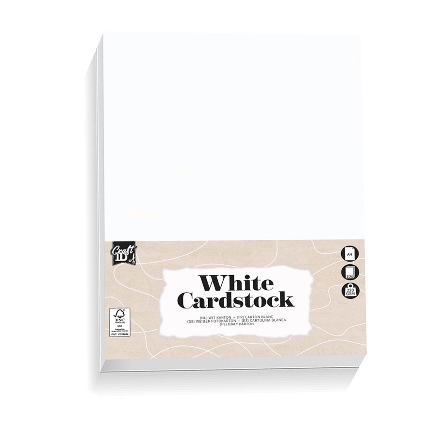 Papier, Fotopapier und Etiketten - Creative Craft Group Hobby cardboard White A4 10 sheets - CR0037/GE