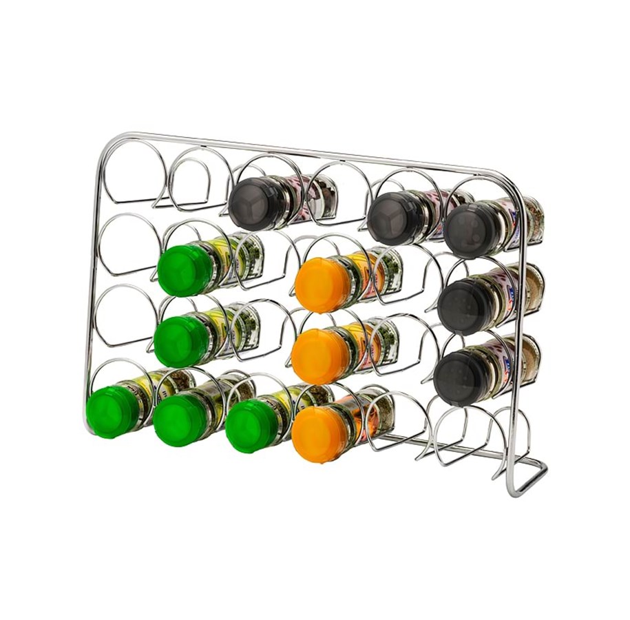 Küchenzubehör - Hippie de Luxe Spice shelf 24 Jars Chrome - HA71024