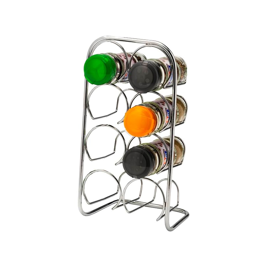 Küchenzubehör - Hippie de Luxe Spice shelf for 8 Jars Chrome - HA71008