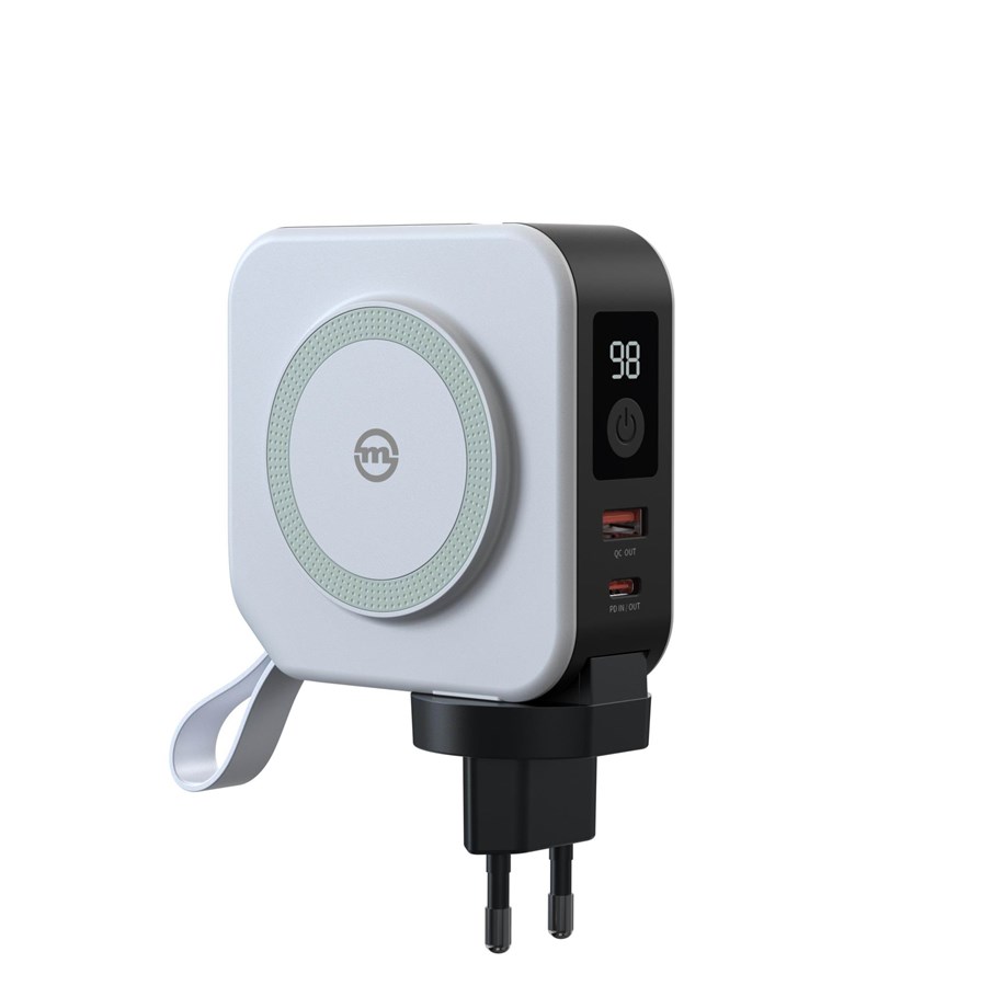 Powerbank (Akku) - Mobile Origin Powerbank and Travel Charger - Lightning and USB-C cable - 10000 mAh - PBT-02L-WHT