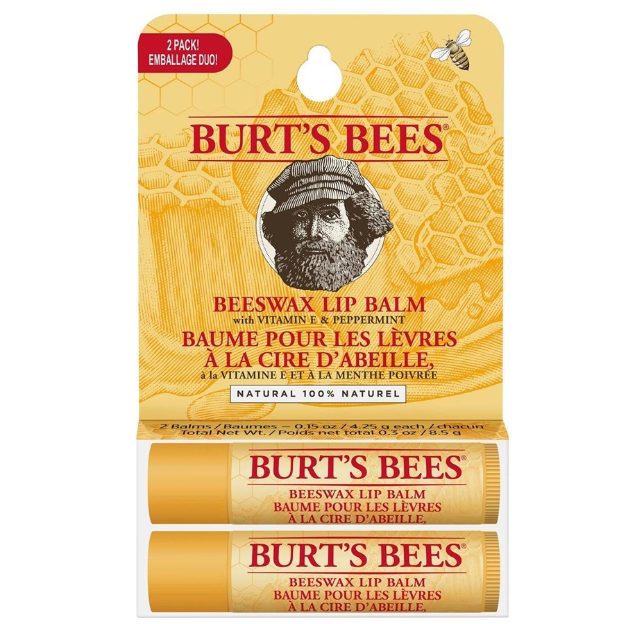 Gesichtspflege - Burt's Bees Uni Beeswax Lip Balm Tube Blister Twin Pack - 90844-14