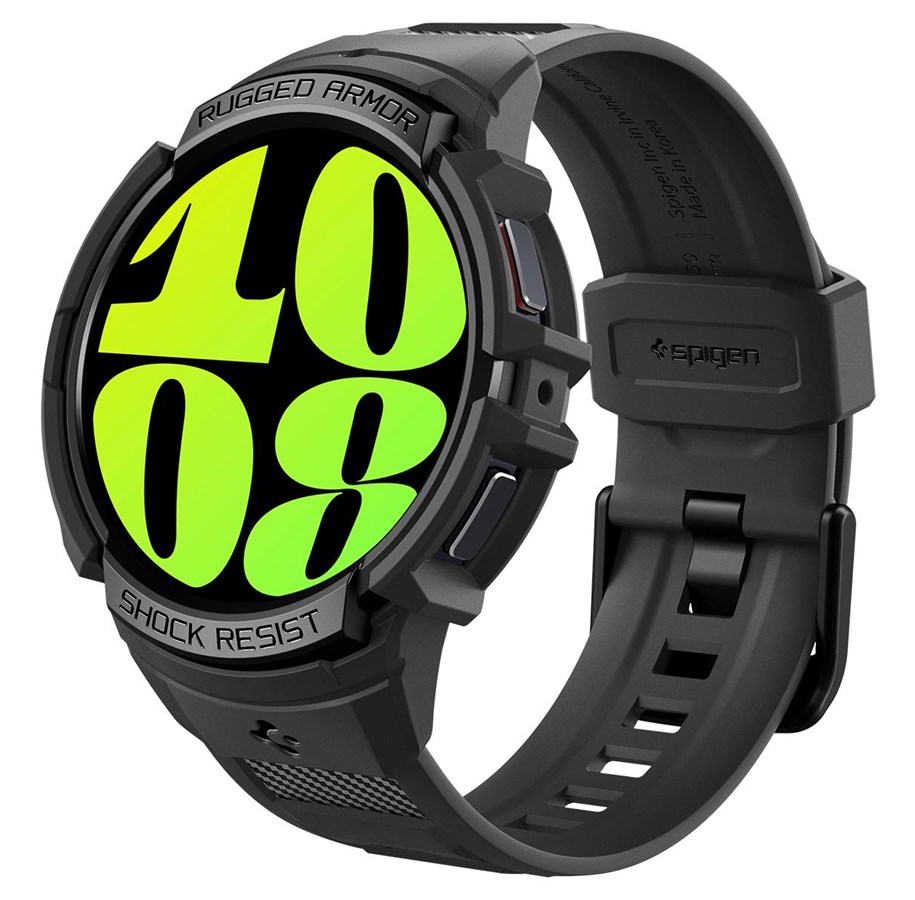 Smartwatch - Accessories - Spigen Rugged Armor Pro - black - Samsung Galaxy Watch6 44mm - ACS06496