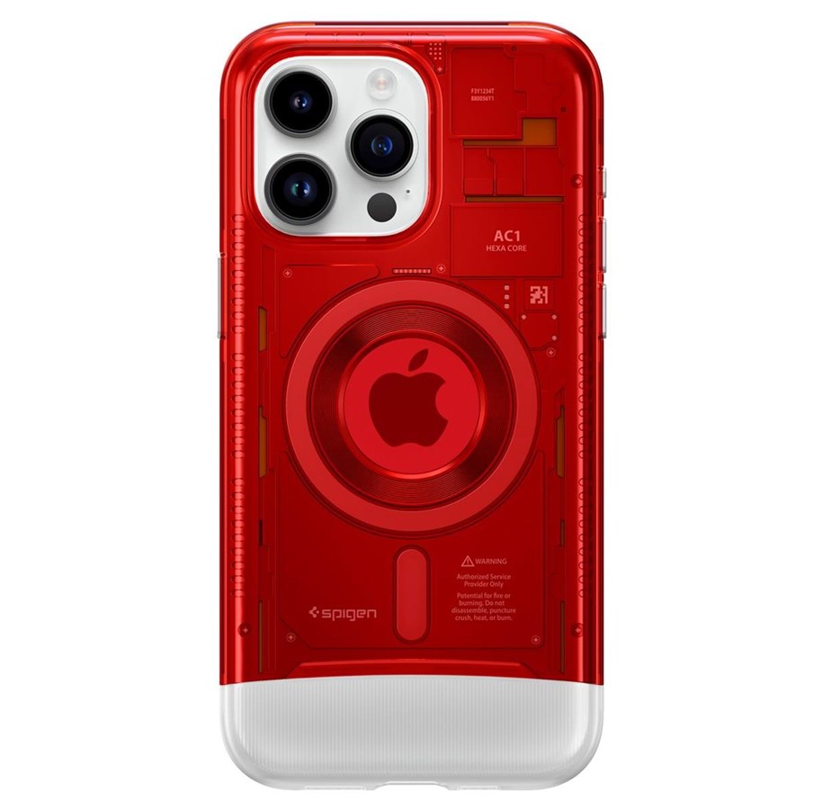 Handys - Cover & Cases - Spigen Classic C1 MagSafe - ruby - iPhone 15 Pro Max - ACS06609