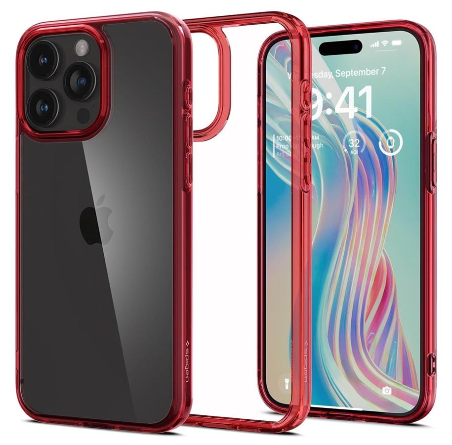 Handys - Cover & Cases - Spigen Ultra Hybrid - deep red - iPhone 15 Pro *DEMO* - ACS07055