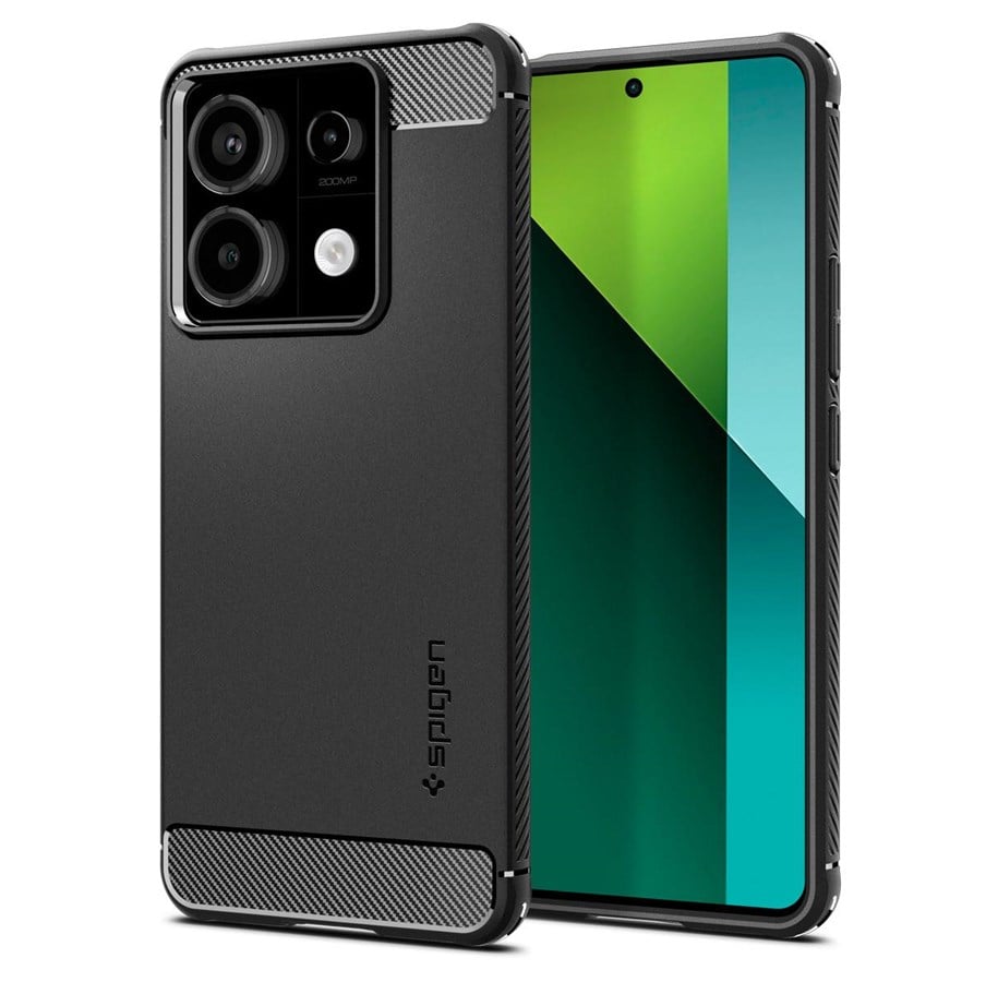 Handys - Cover & Cases - Spigen Rugged Armor - matte black - Xiaomi Redmi Note 13 Pro 5G / POCO X6 5G - ACS07254