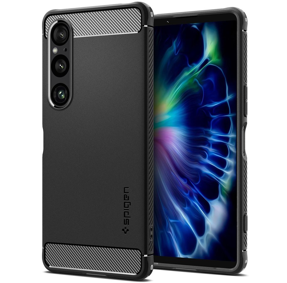 Handys - Cover & Cases - Spigen Rugged Armor - matte black - Sony Xperia 1 VI - ACS08296