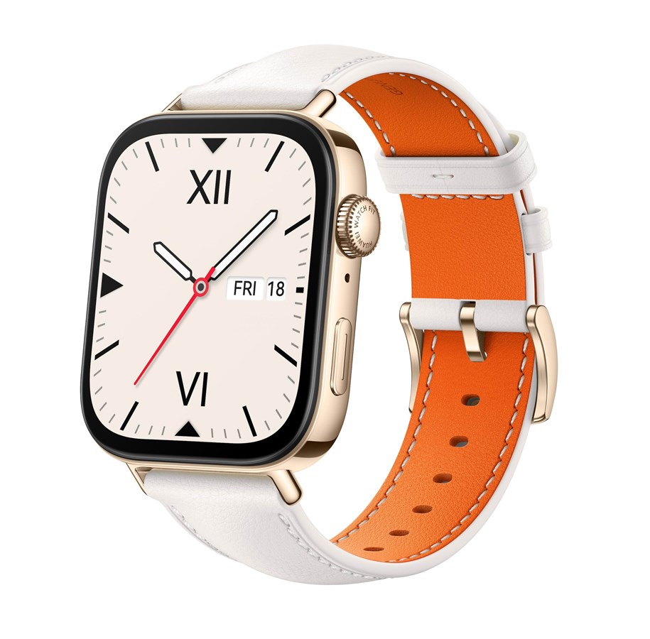 Smartwatches, Pulsuhren, Sportuhren & Schrittzähler - Huawei Watch FIT 3 - Pearl White Leather - 55020CEH
