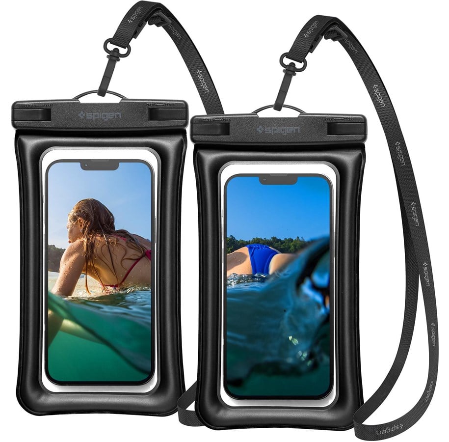Handys - Anderes Zubehör - Spigen Aqua Shield WaterProof Floating Case A610 2 Pack - black - AMP04527