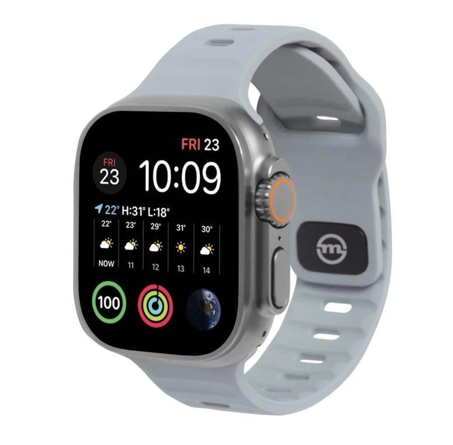 Smartwatch - Accessories - Mobile Origin Strap - light gray- Apple Watch 49mm/46mm/45mm/44mm - AWS-01-LGR