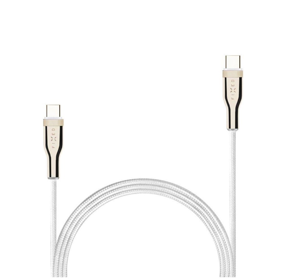 USB Kabel - FIXED METAL series 100W - USB-C <-> USB-C - 2m - Weiß - FIXDB-CC2-WH