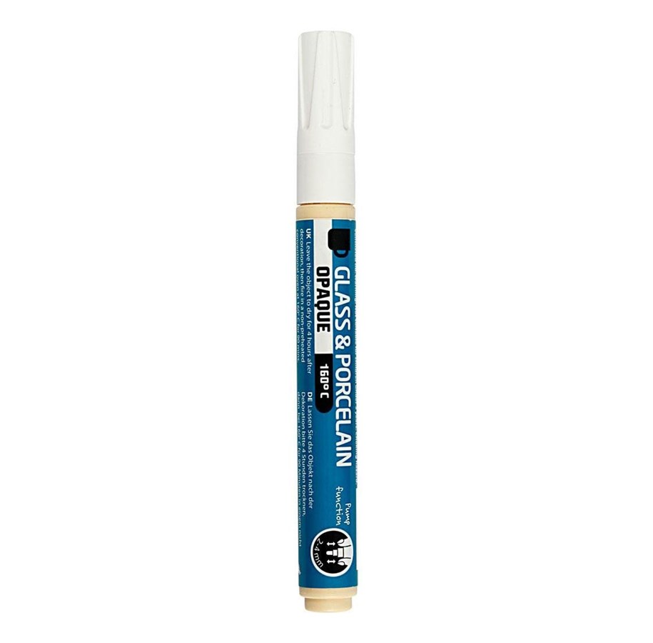 Kreativ-Spiele - Creativ Company Glass and Porcelain Pen Opaque - White - 31320