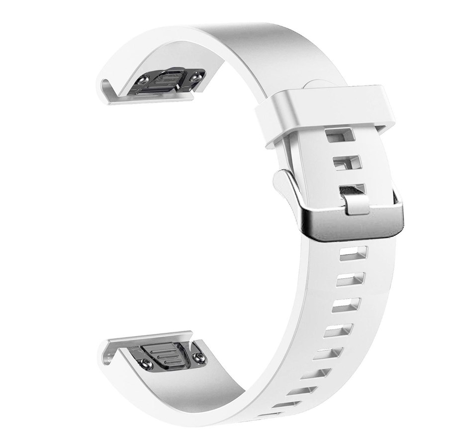 Smartwatch - Accessories - FIXED Silicone Strap for Garmin QuickFit 20 mm White - FIXSST-QF20MM-WH