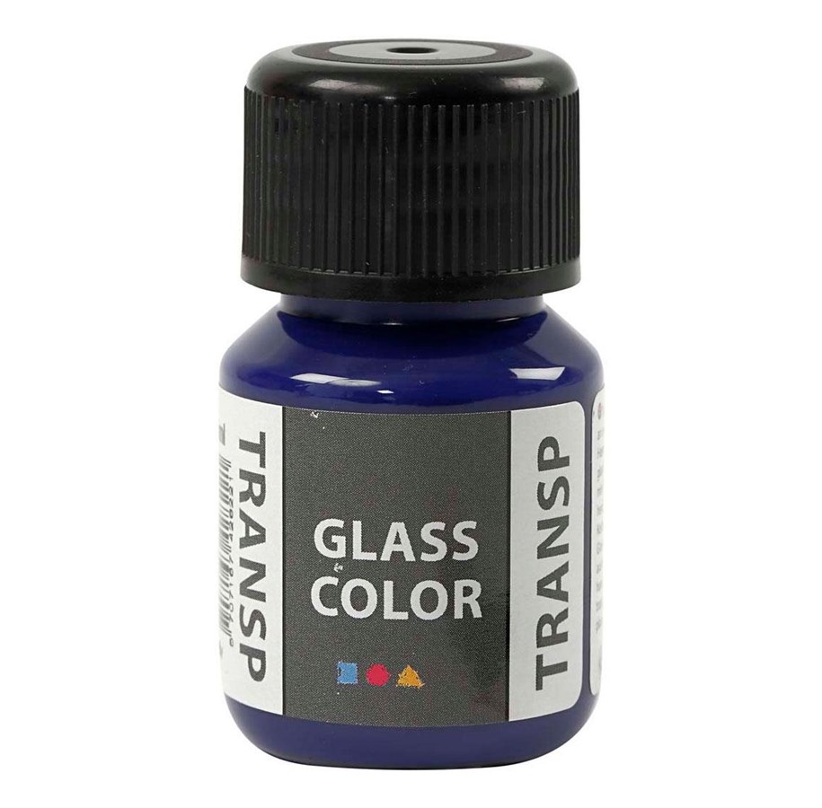 Kreativ-Spiele - Creativ Company Glass Color Transparent Paint - Brilliant Blue 30ml - 31676