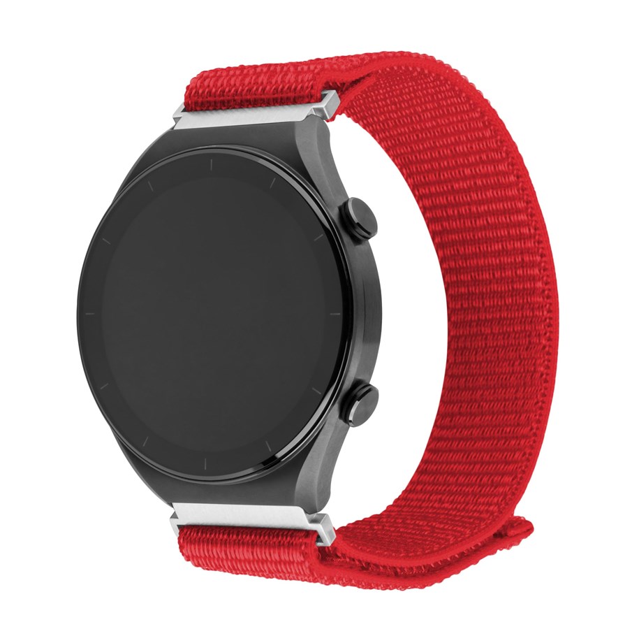 Smartwatch - Accessories - FIXED Nylon Strap for Smartwatch Universal 22 mm Red - FIXNST2-22MM-RD