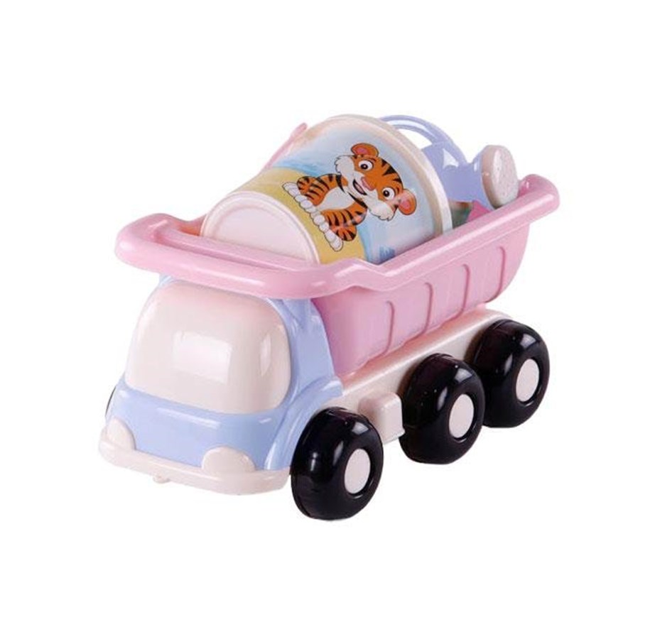 Spiele im Freien - Cavallino Toys Cavallino Beach Dump Truck with Bucket Set Pink 5 pcs. - 9142SF01