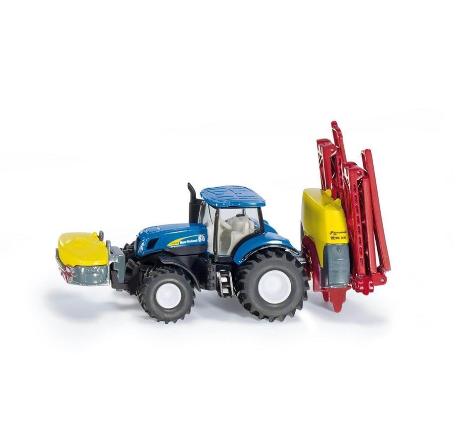 Spielzeugauto - SIKU 1:87 New Holland Tractor With Crop Sprayer - 313-1799