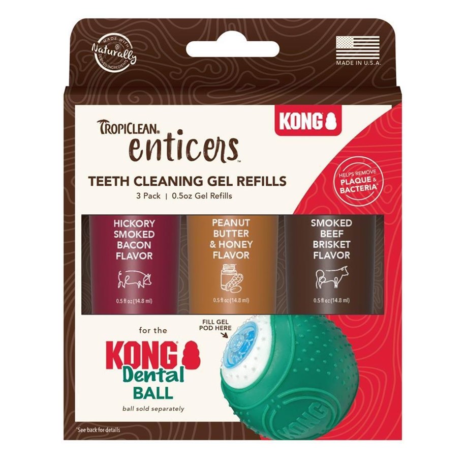 Hunde - Tropiclean KONG TropiClean Dental Gel 3 pack. 17 ml. - 61897
