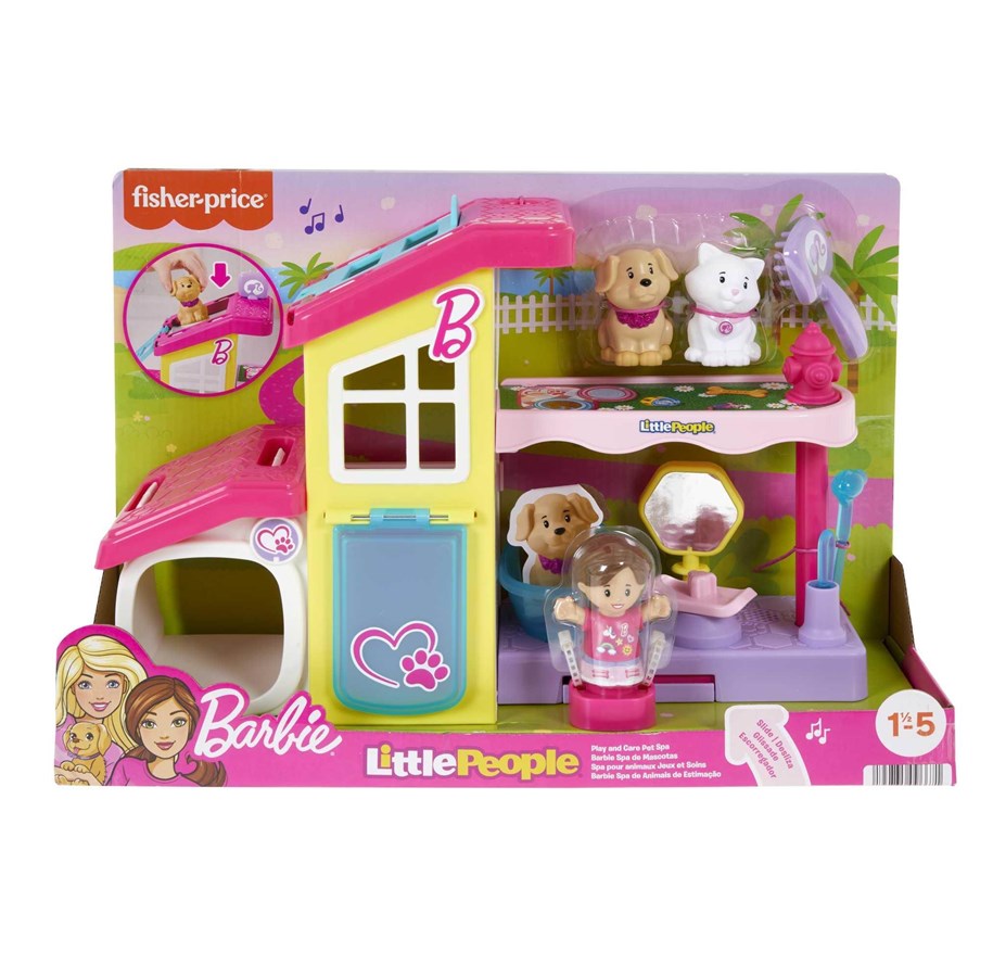 Baby Spielzeug - Fisher Price Little People Barbie Play & Care Pet Spa Playset - HJW76