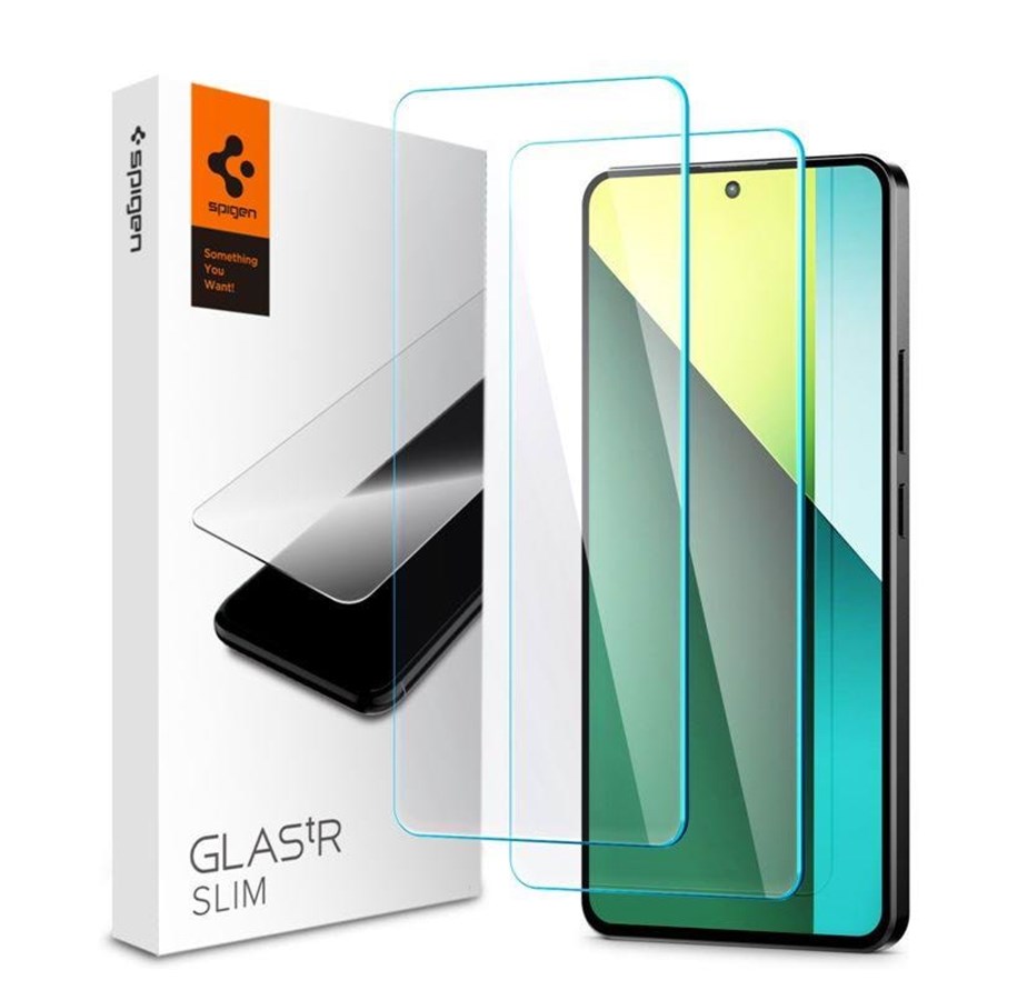 Handys - Schutzfolie - Spigen Glass tR Slim 2 Pack - Xiaomi Redmi Note 13 Pro 5G - AGL08293