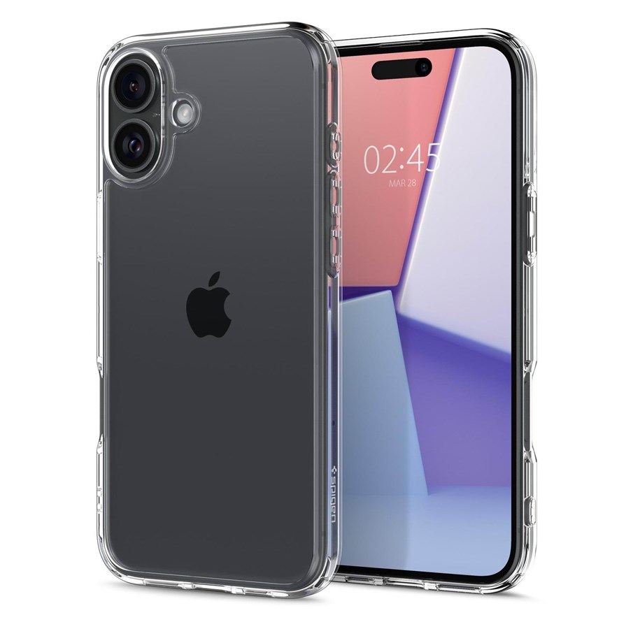 Handys - Cover & Cases - Spigen Crystal Hybrid - Crystal Clear - iPhone 16 - ACS08224
