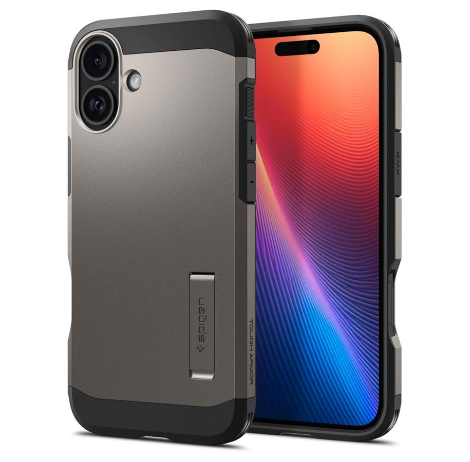 Handys - Cover & Cases - Spigen Tough Armor MagSafe - Gunmetal - iPhone 16 - ACS08215