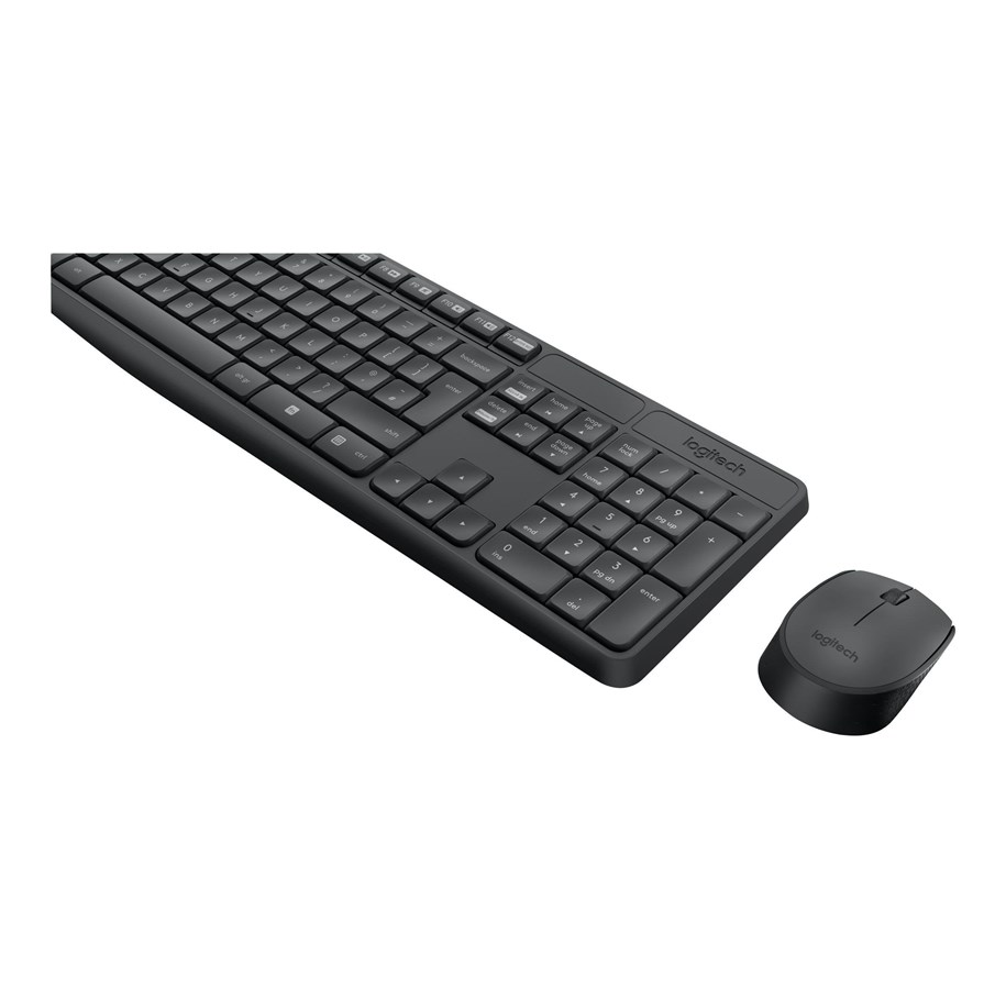 Tastaturen - Logitech MK235 - keyboard and mouse set - Portuguese Input Device - Tastatur & Maus Set - Portugiesisch - Schwarz - 920-007917
