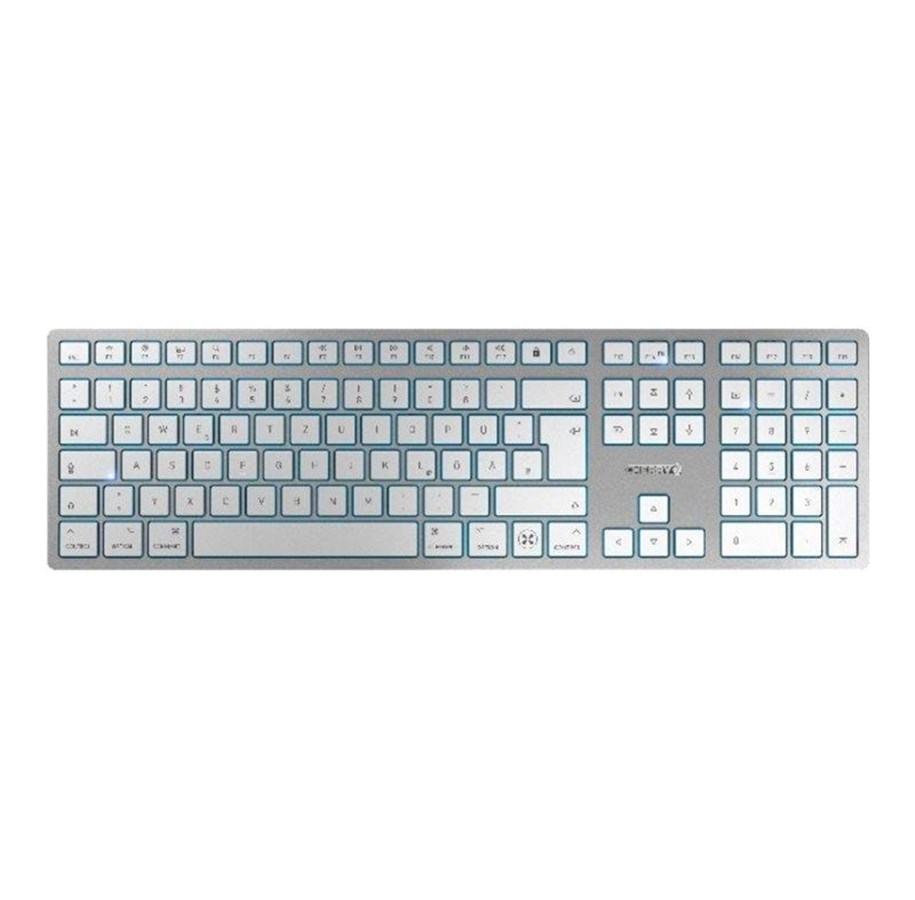 Tastaturen - Cherry KW 9100 SLIM - Tastatur - Englisch (US) - Silber - JK-9110US-1