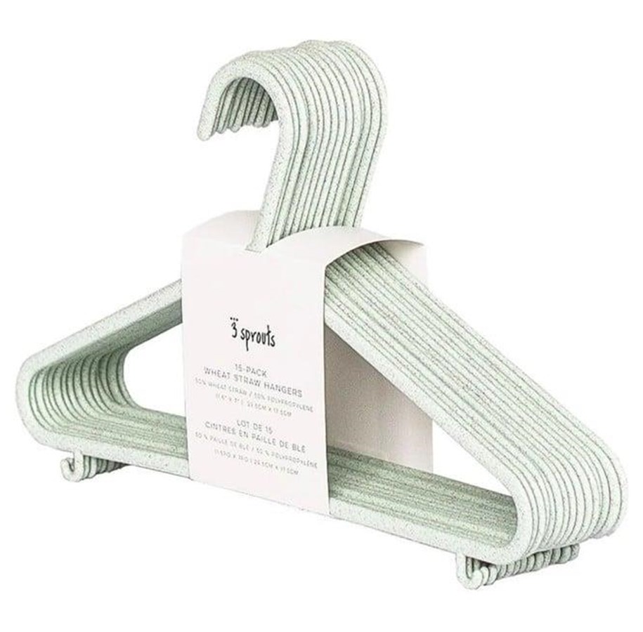 Kinderzimmer - 3 Sprouts - Hanger In Wheat Straw 15 pcs Green - IHWGRN-15