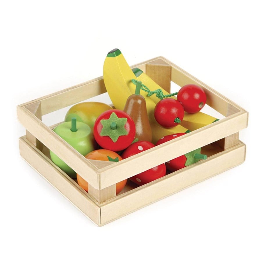 Holzspielzeug - Tidlo Wooden Fruit in a Crate - T0131