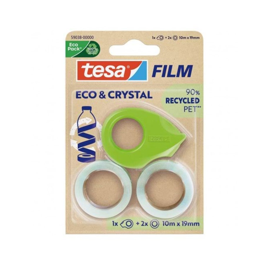 Klebeband und Kleber - tesa Film Eco & Crystal - dispenser with office tape - 19 mm x 10 m - transparent - 59039-00000-00