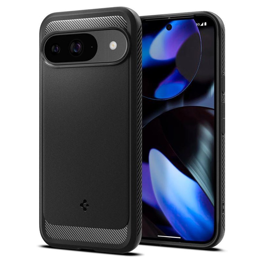 Handys - Cover & Cases - Spigen Rugged Armor - matte black - Google Pixel 9 Pro/Pixel 9 - ACS07685