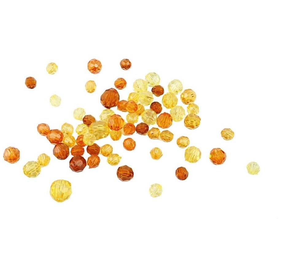 Kreativ-Spiele - Creativ Company Faceted Beads Mix Yellow 45 grams - 618861
