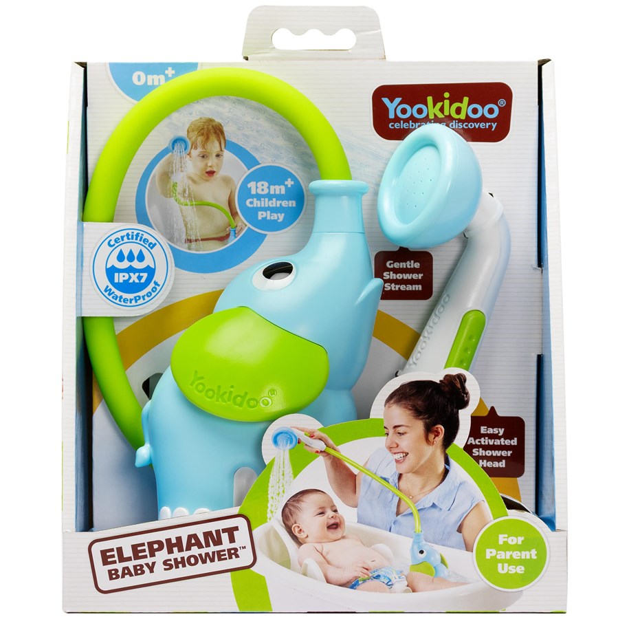 Babypflege - Yookidoo - Elephant Baby Shower - Blue/Green - YO40210
