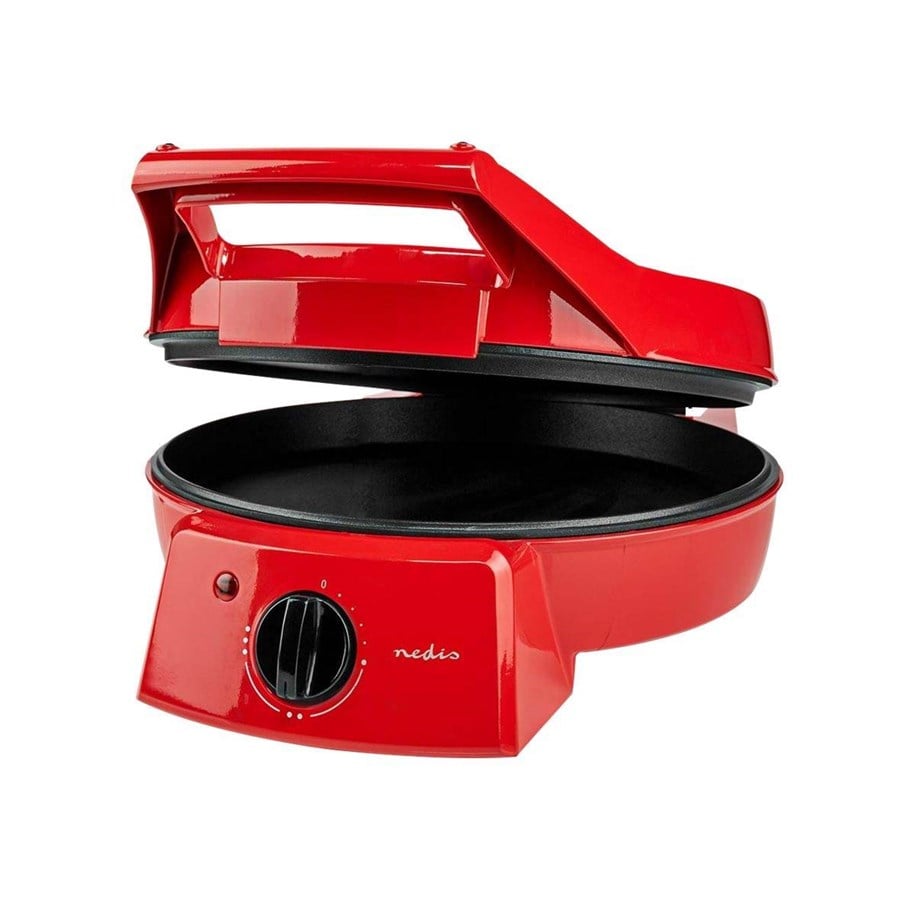 Andere Küchengeräte - Nedis FCPM100FRD - pizza maker/grill - red black - FCPM100FRD