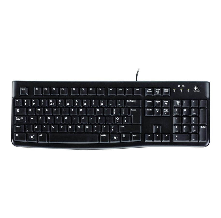 Tastaturen - Logitech Desktop MK120 - Tastatur & Maus Set - Griechisch - Schwarz - 920-002541