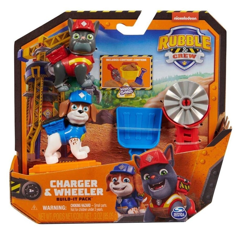 Figuren - Paw Patrol Rubble & Crew Figure 2 Pack - Charger & Wheeler - 6066685