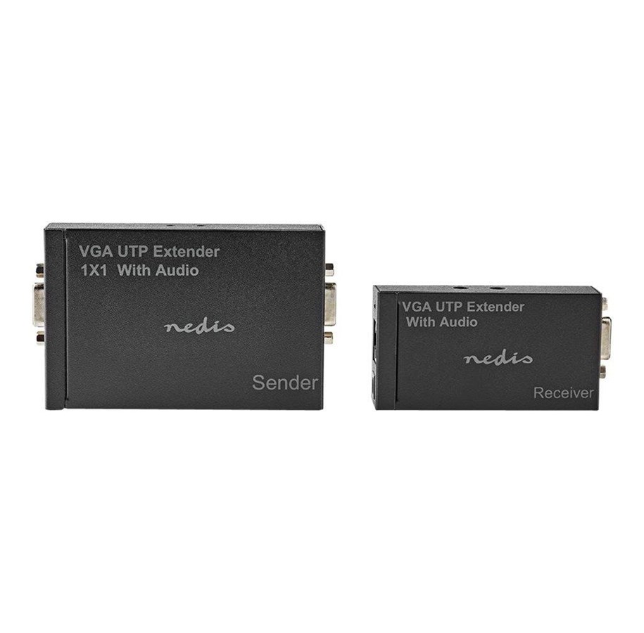 Repeater, boosters, bridges & Transceiver - Nedis CREP5930BK - transmitter and receiver - video/audio extender - VGA - CREP5930BK