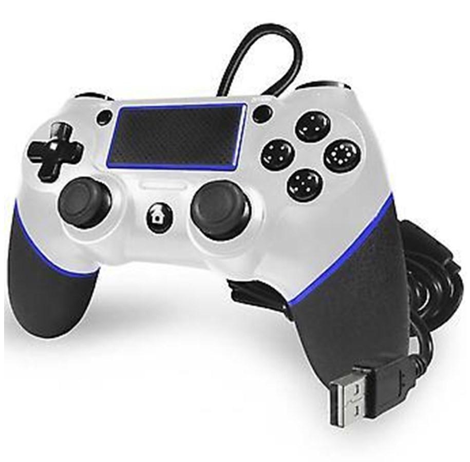 Gaming Zubehör - TeknoGame Phantom P4 - White - Wired Controller - Sony PlayStation 4 - 849172014299