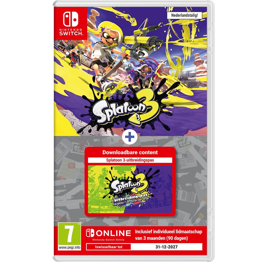Spiele - Splatoon 3 + Expand Pass + 3 Months NSO - Nintendo Switch - Action - PEGI 7 - 0045496512354