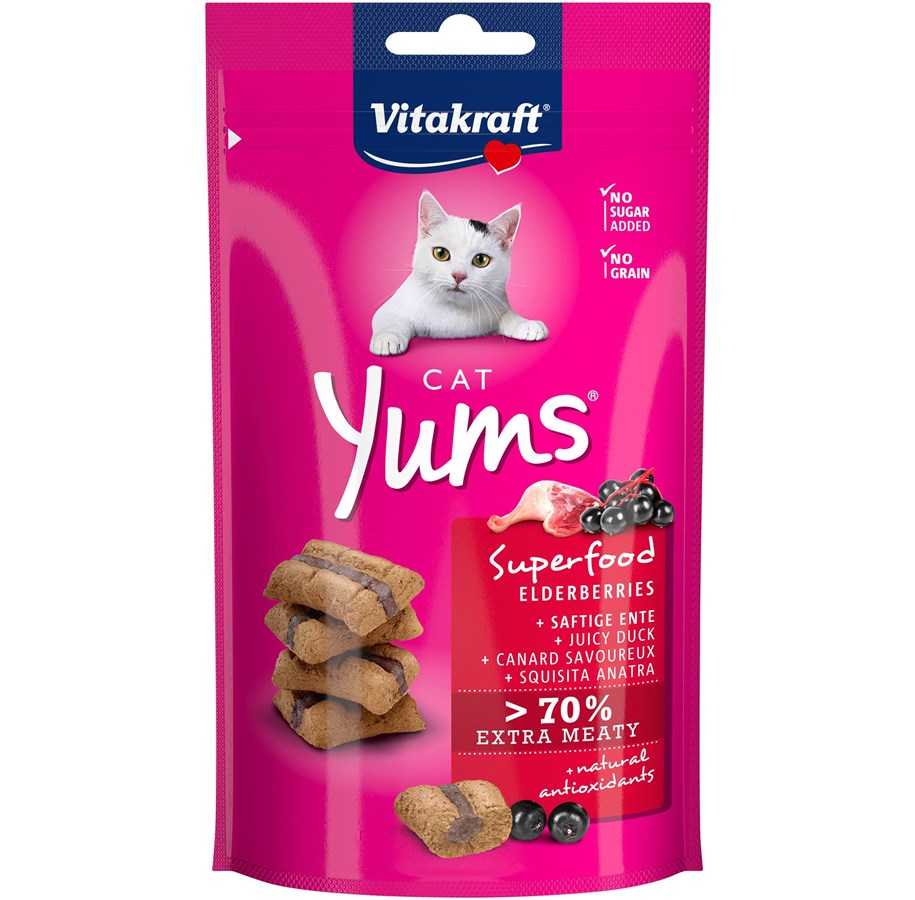 Katzen - Vitakraft vitakraft cat yums® superfood mit Ente und Holunder - 39810