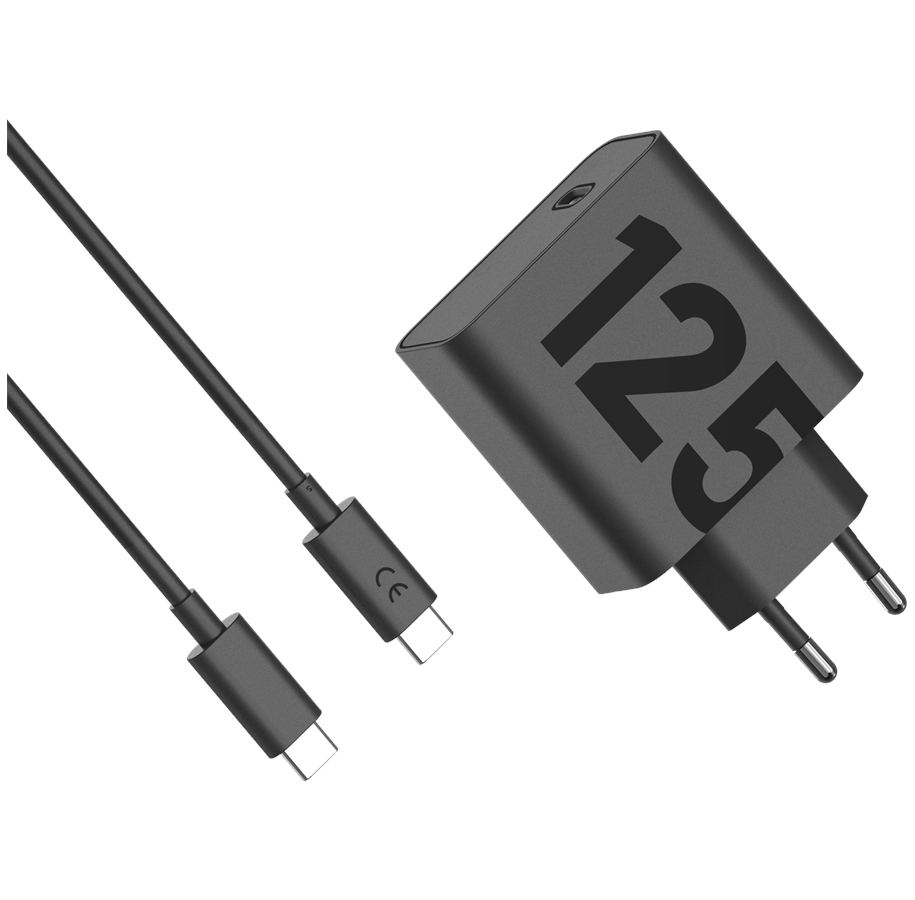 Handys - Adapter und Ladegeräte - Motorola TurboPower 125W Power Adapter - Black (incl. USB-C cable) - PG38C06280