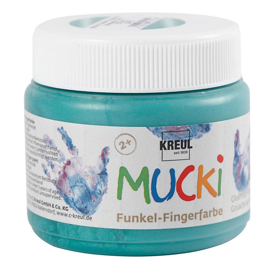 Kreativ-Spiele - Creativ Company Mucki Finger Paint - Green Metallic 150ml - 34756