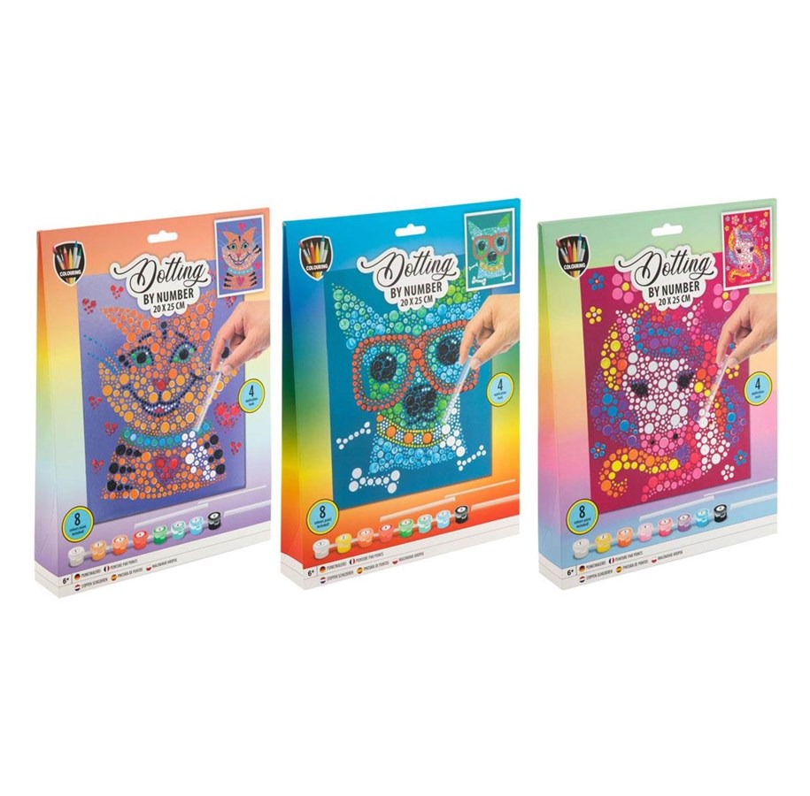 Kreativ-Spiele - Grafix Dots Painting by Numbers Animal - 150104