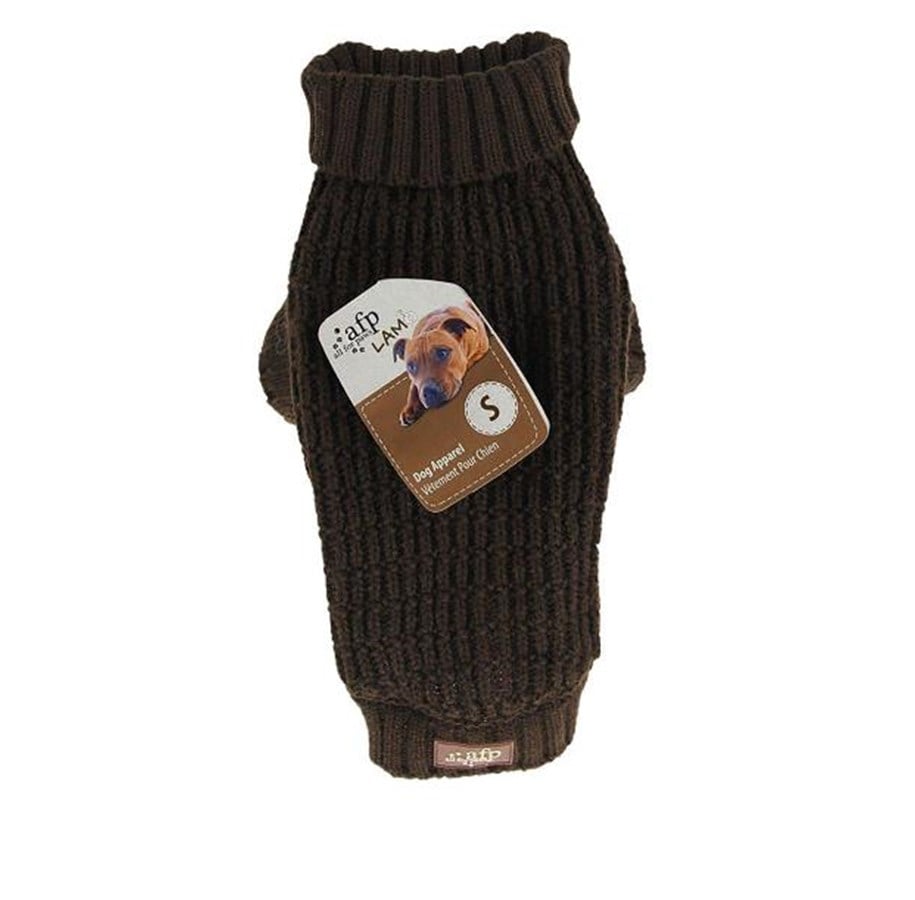 Hunde - AFP All For Paws - Knitted Dog Sweater Fishermans Brown XXXL 51cm - 632.9139
